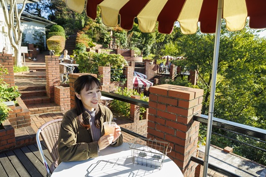 「グレープフルーツジュース」400円はハイキングの休憩にぴったり