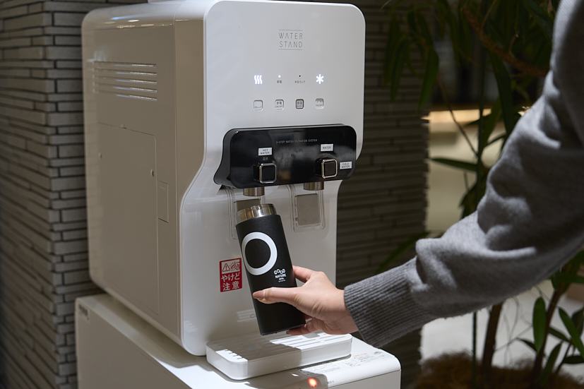 各階の廊下やロビーにウォーターサーバーを設置