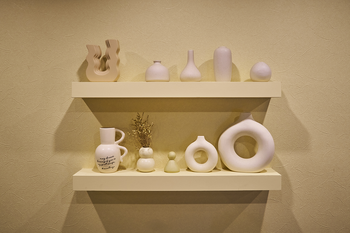 ミルクティーカラーのインテリアもかわいい