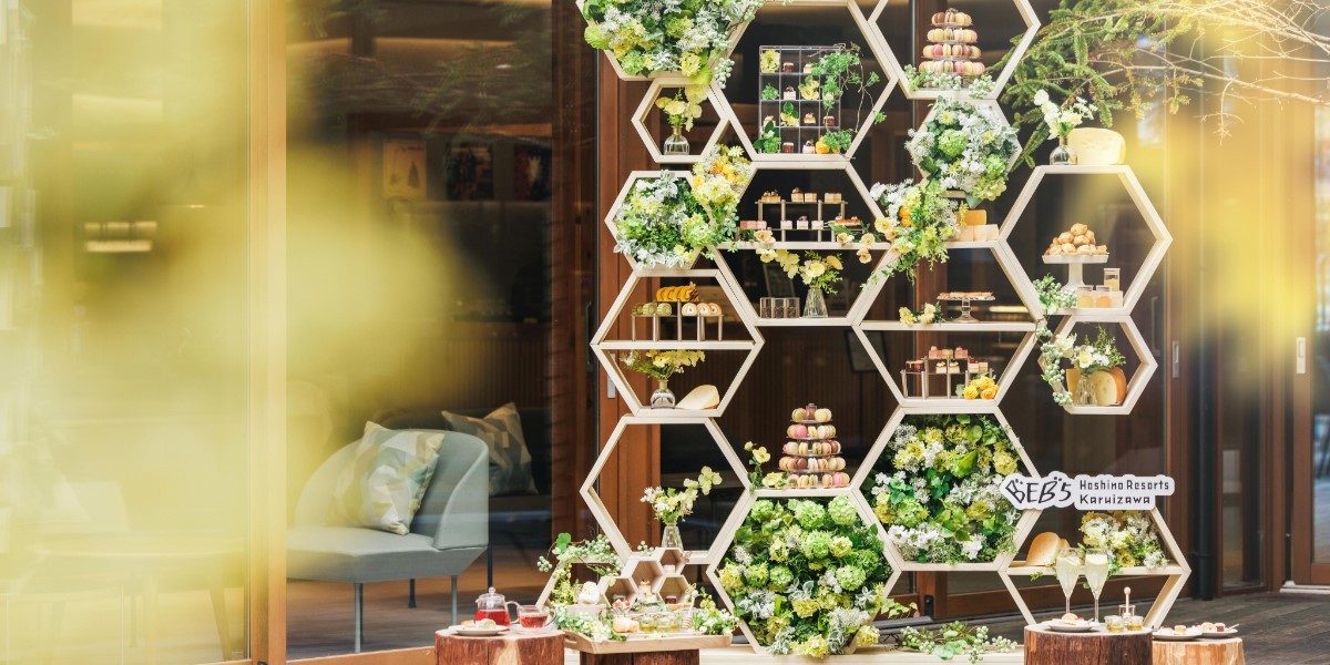 「星野リゾート　BEB5軽井沢（べブ）」に今年も登場！　BEB特大アフタヌーンティーの春のテーマは「はちみつとチーズ」