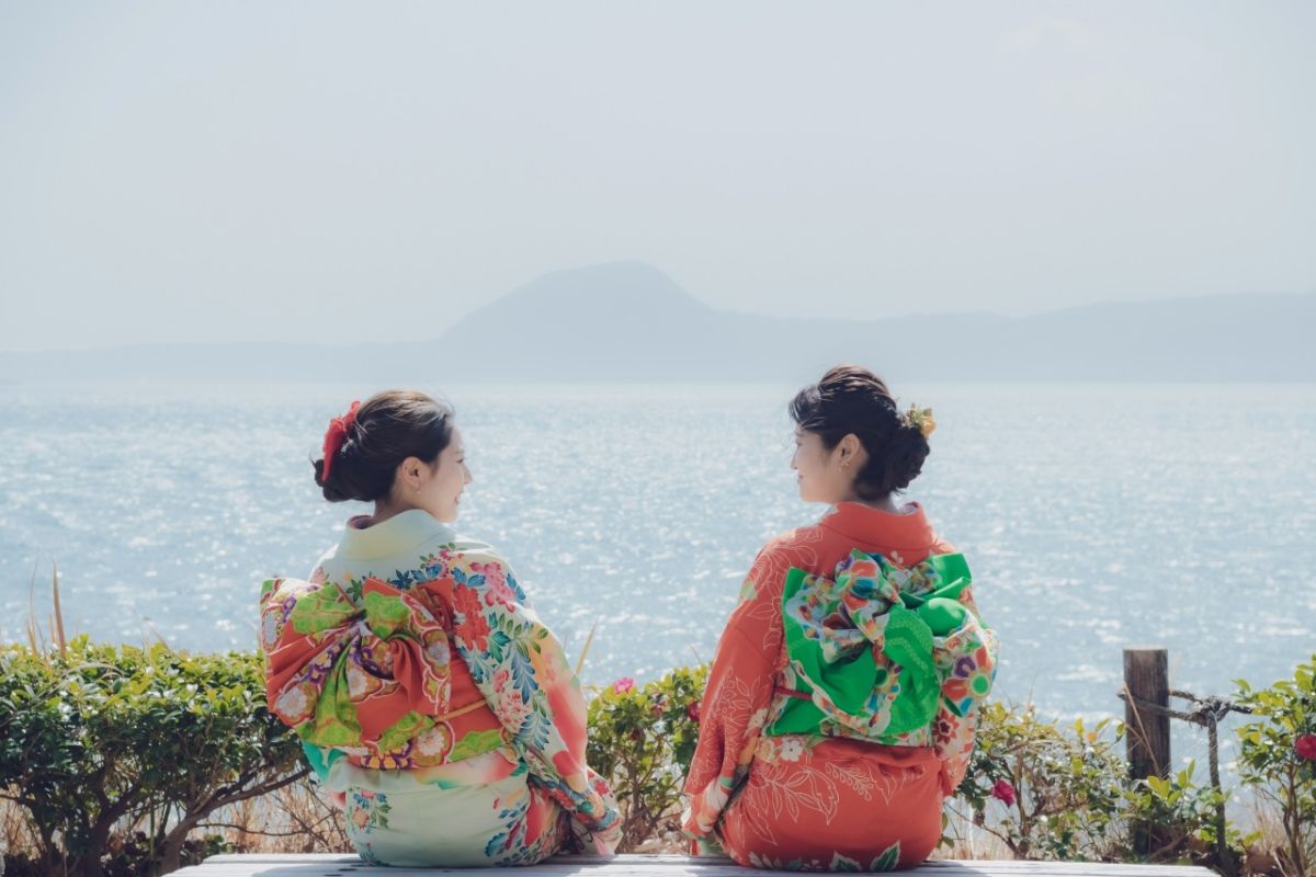 「着物着付け体験」イメージ／提供：日出町