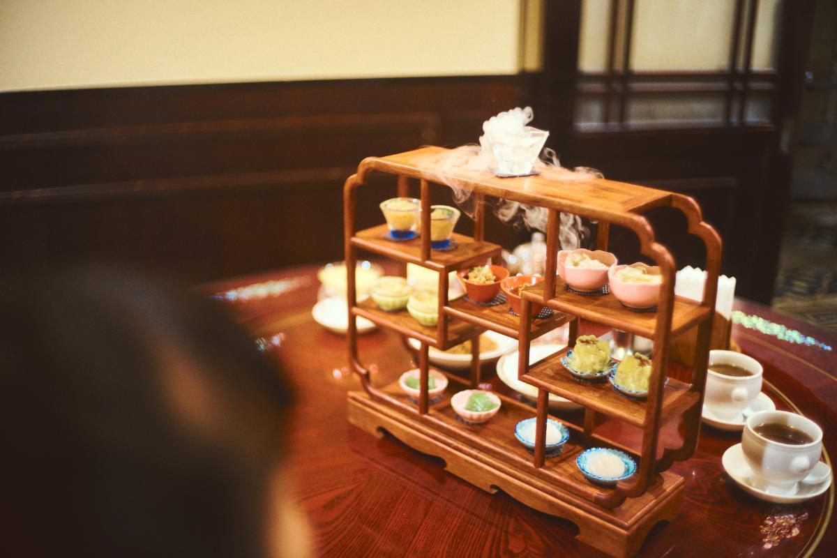 「飲茶アフタヌーンティー サ飯コース」3380円 ※写真は2人前、1人前から提供可能