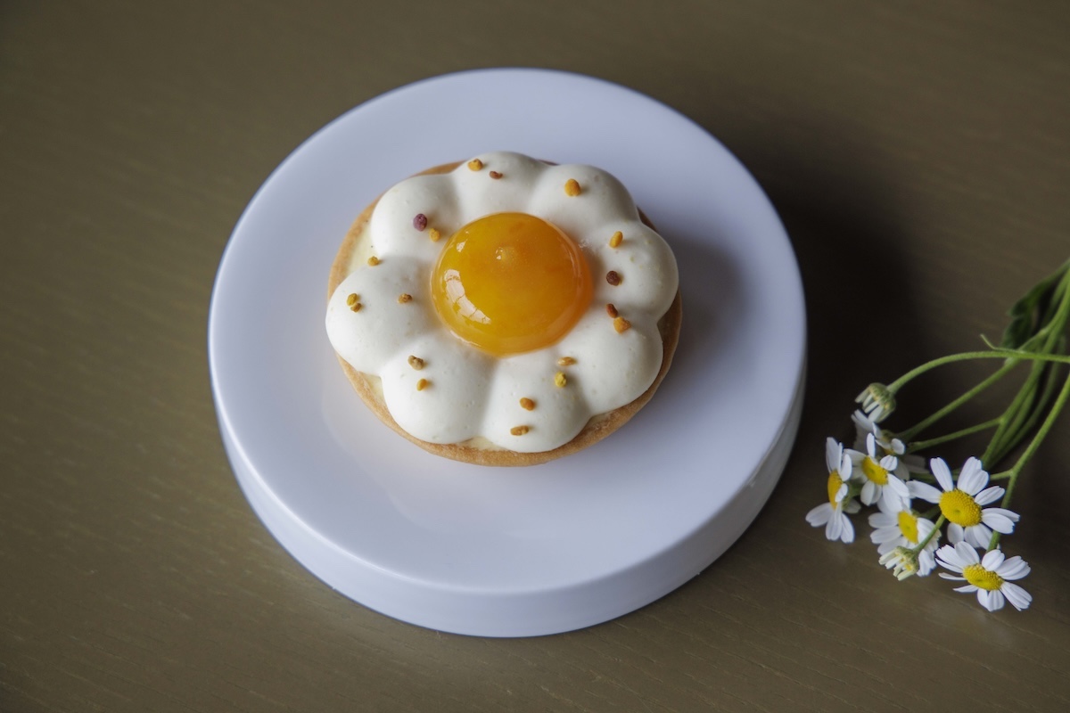 「金柑マーマレード、カモミールクレームディプロマットのタルト」