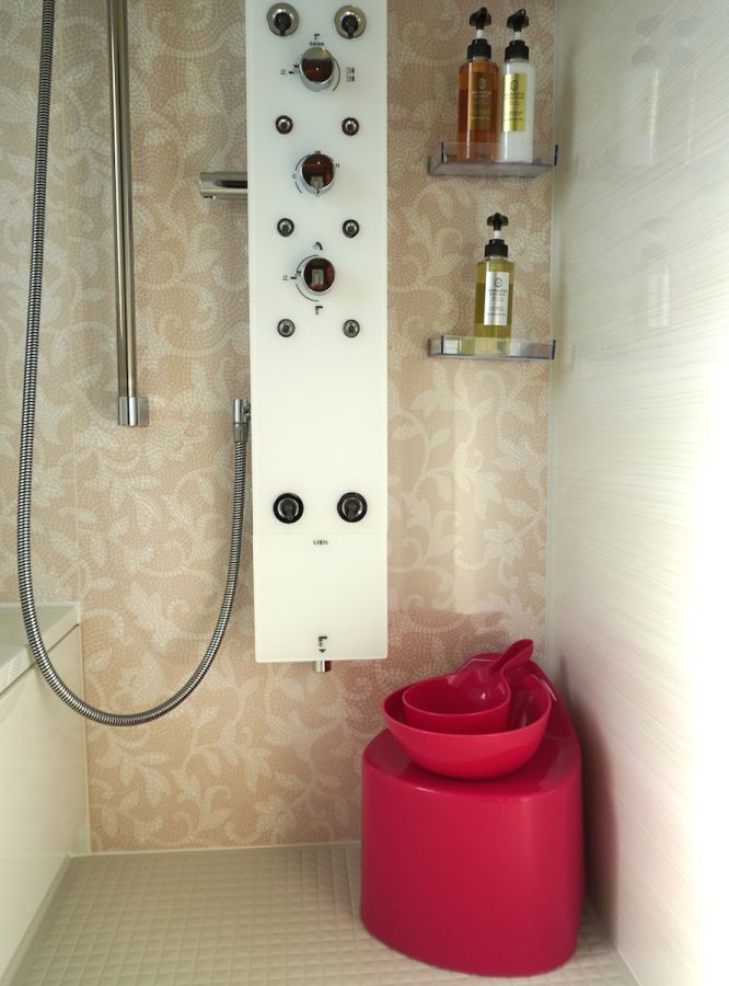 浴室にもピンク！