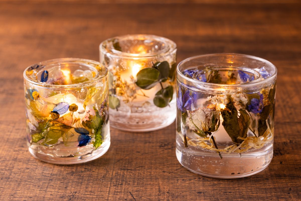 ロスフラワーキャンドルづくり