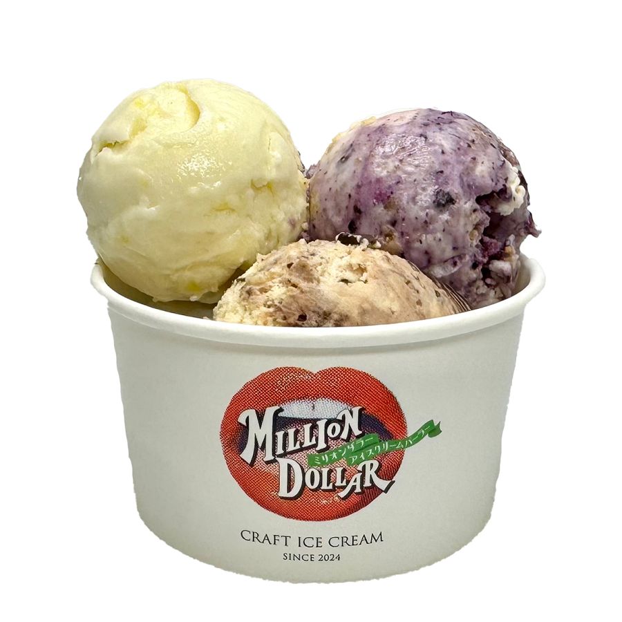 テイスタートリプル（850円）／Million Dollar Ice Cream Parlor