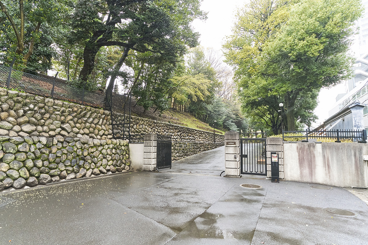 受付を済ませこちらの門から入る。まだ「旧岩崎邸庭園」は見えてこない