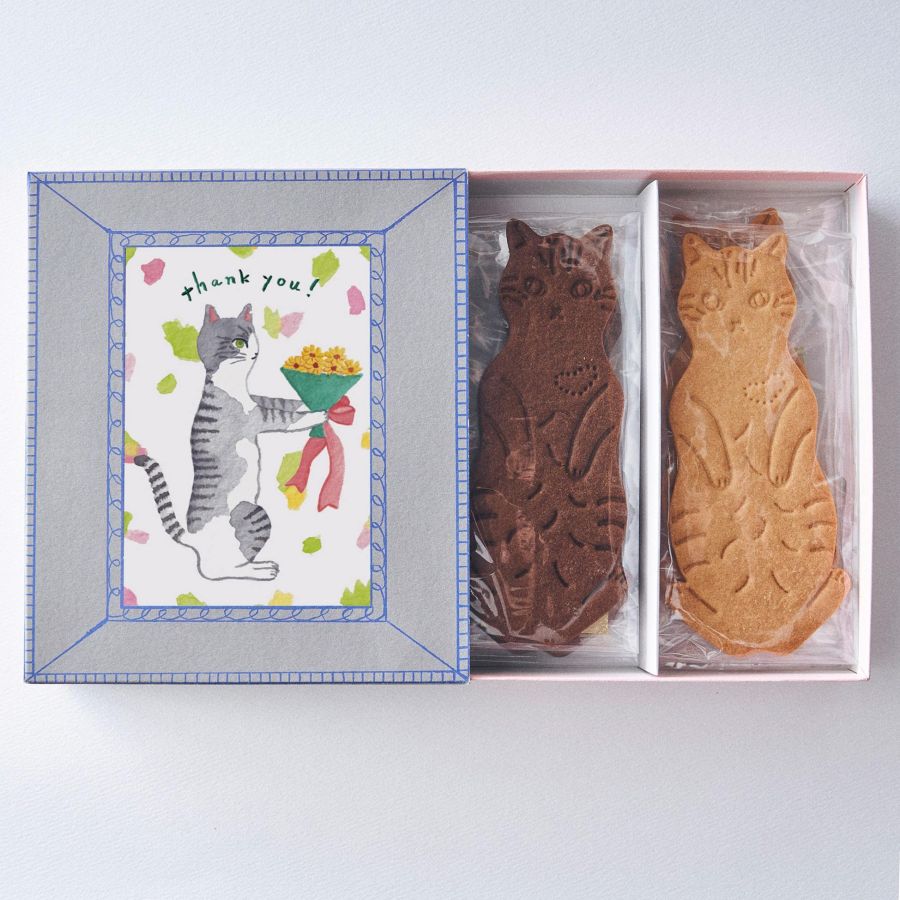 「LetterBOX cat cookie ネコクッキーレターボックス　thank you!オリジナルカード付き」2900円