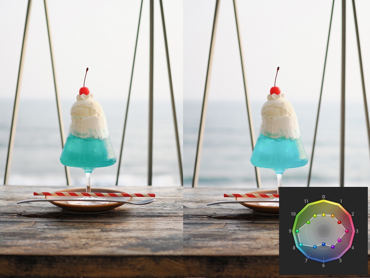 (左)OM-3, M.ZUIKO DIGITAL 25mm F1.8 II, 1/5000秒 F1.8 ISO200 基本モード©6151 (右)OM-3, M.ZUIKO DIGITAL 25mm F1.8 II, 1/5000秒 F1.8 ISO200 カラープロファイル©6151