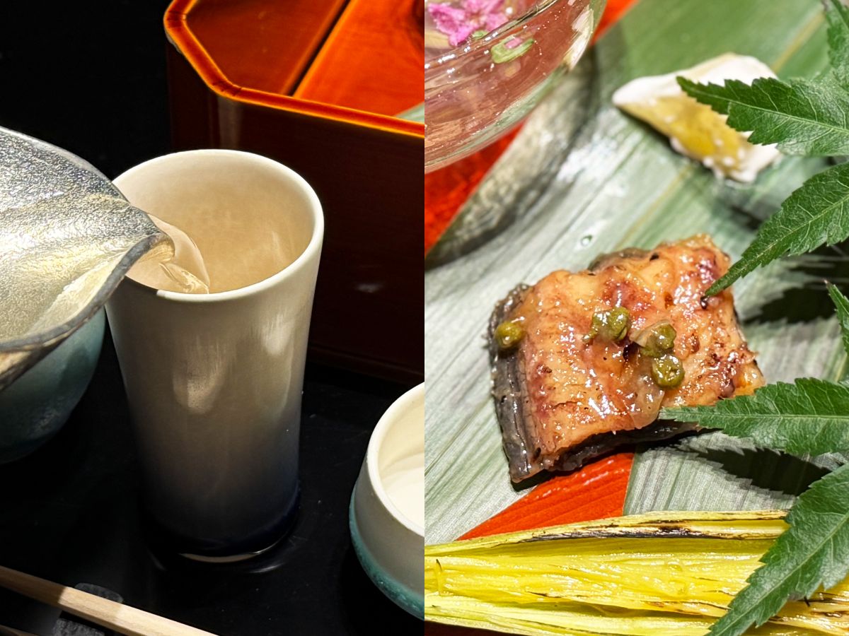 「栄雅 特別純米」、「鰻山椒煮」