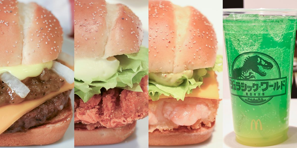 【マクドナルド・新メニュー】「ジュラシック・ワールド バーガーズ」4種を食べ比べ！「肉厚ビーフ＆ガーリックオニオンビーフ」「チーズアボカドマヨシュリンプ」ほかを実食レポート