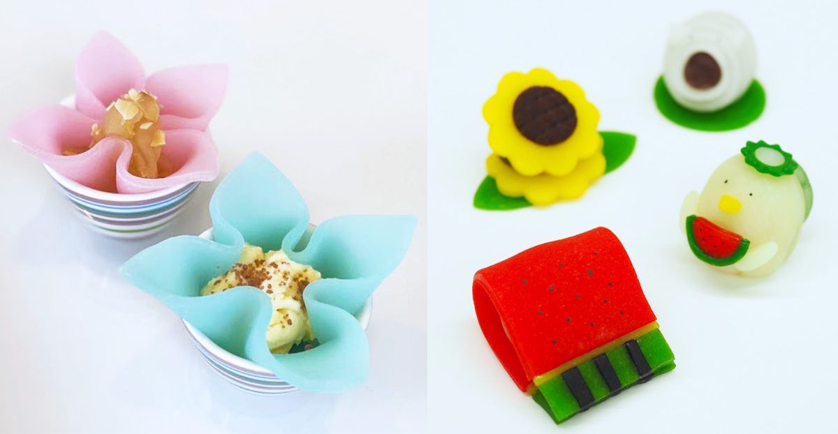 左から期間限定「カレ・ド・カネール　グラッセ」150円～、「季節の生菓子」各324円