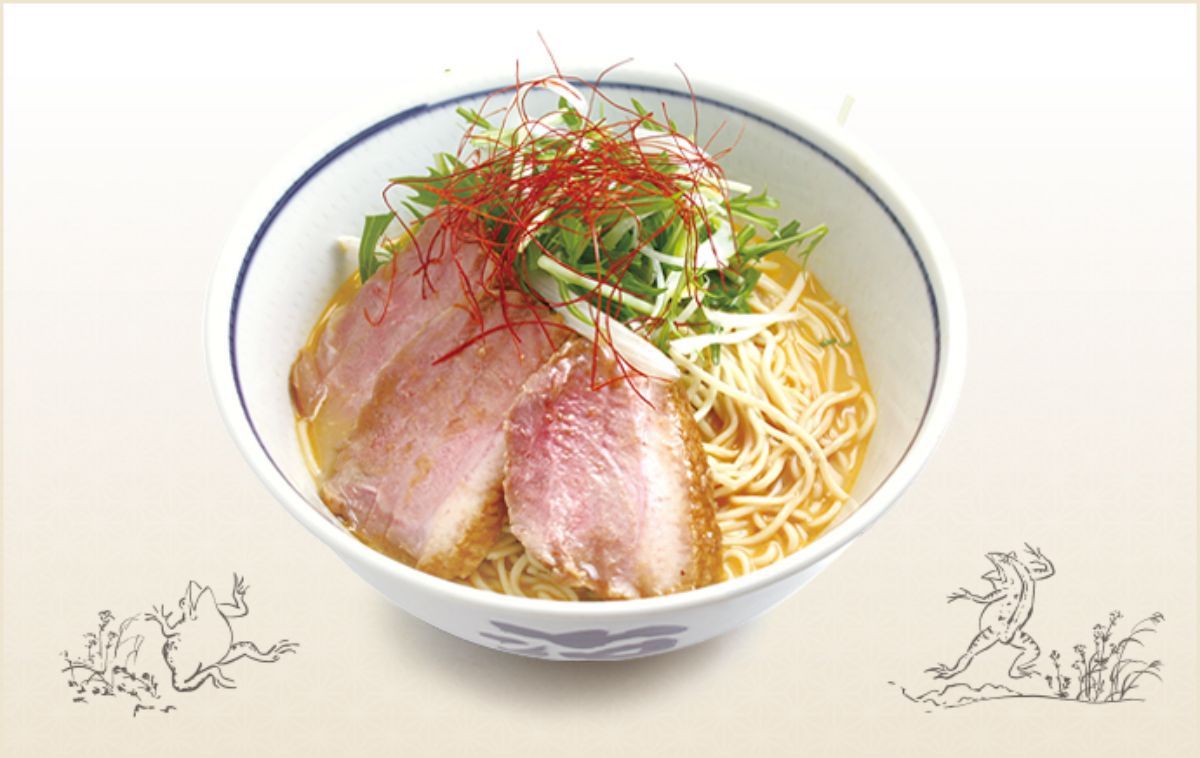 期間限定「冷やし鴨そば」1300円（2025年9月30日（火）まで）