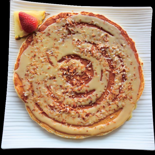 （バナナ・シャンティ・パンケーキ（2枚） $17）