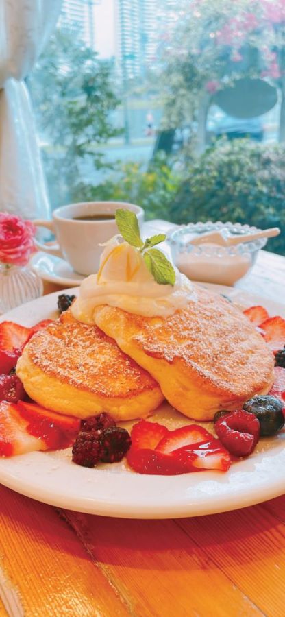 （ミックスベリースフレ・パンケーキ $29.50）