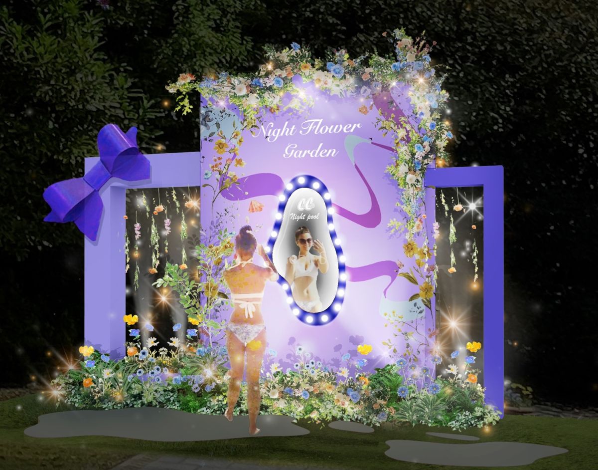 目を開けると、そこはお花畑･･･!? メインフォトスポットでは、人気のミラーセルフィーを楽しめます（画像はイメージ）