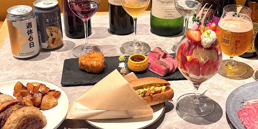 【新宿駅東口・約5分】夜パフェ、ステーキ、海鮮、クラフトビール飲み放題など、11店舗が集う24時間営業の大型フードホール「リダイン 新宿」がオープン！