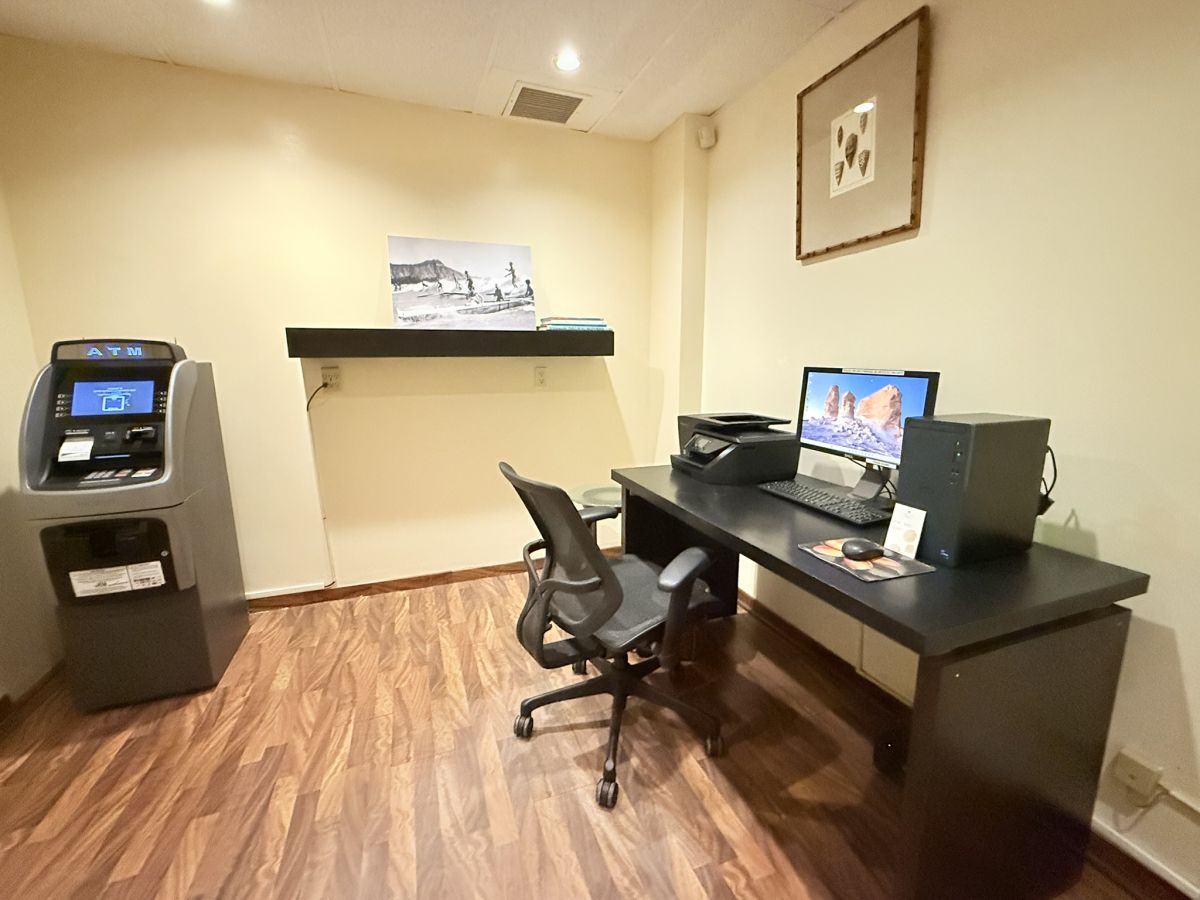 2階にあるビジネスセンターでは印刷ができる