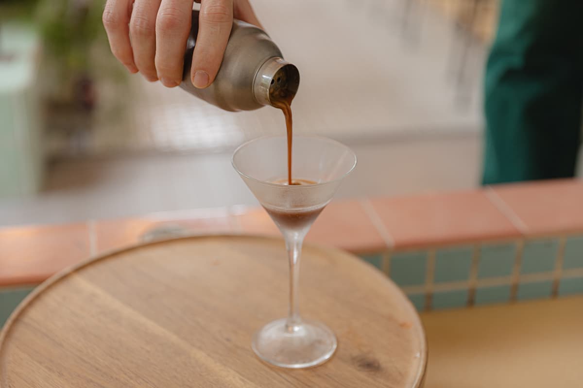 その場でシェイカーから注いでくれる