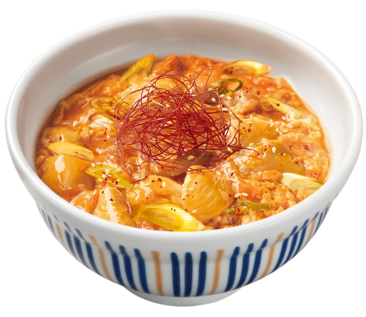 「旨辛チゲ風親子丼」並盛590円