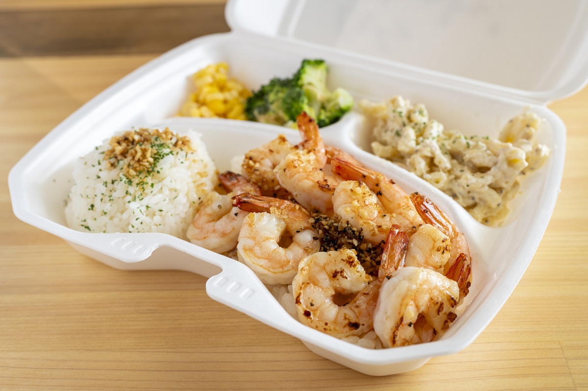 「道の駅湘南ちがさき」ランチボックス「ガーリックシュリンプ」1500円