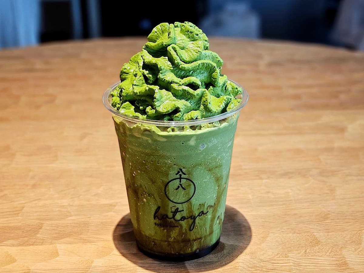 「八十八シェイク」1000円、追加トッピング 「泡抹茶」＋400円