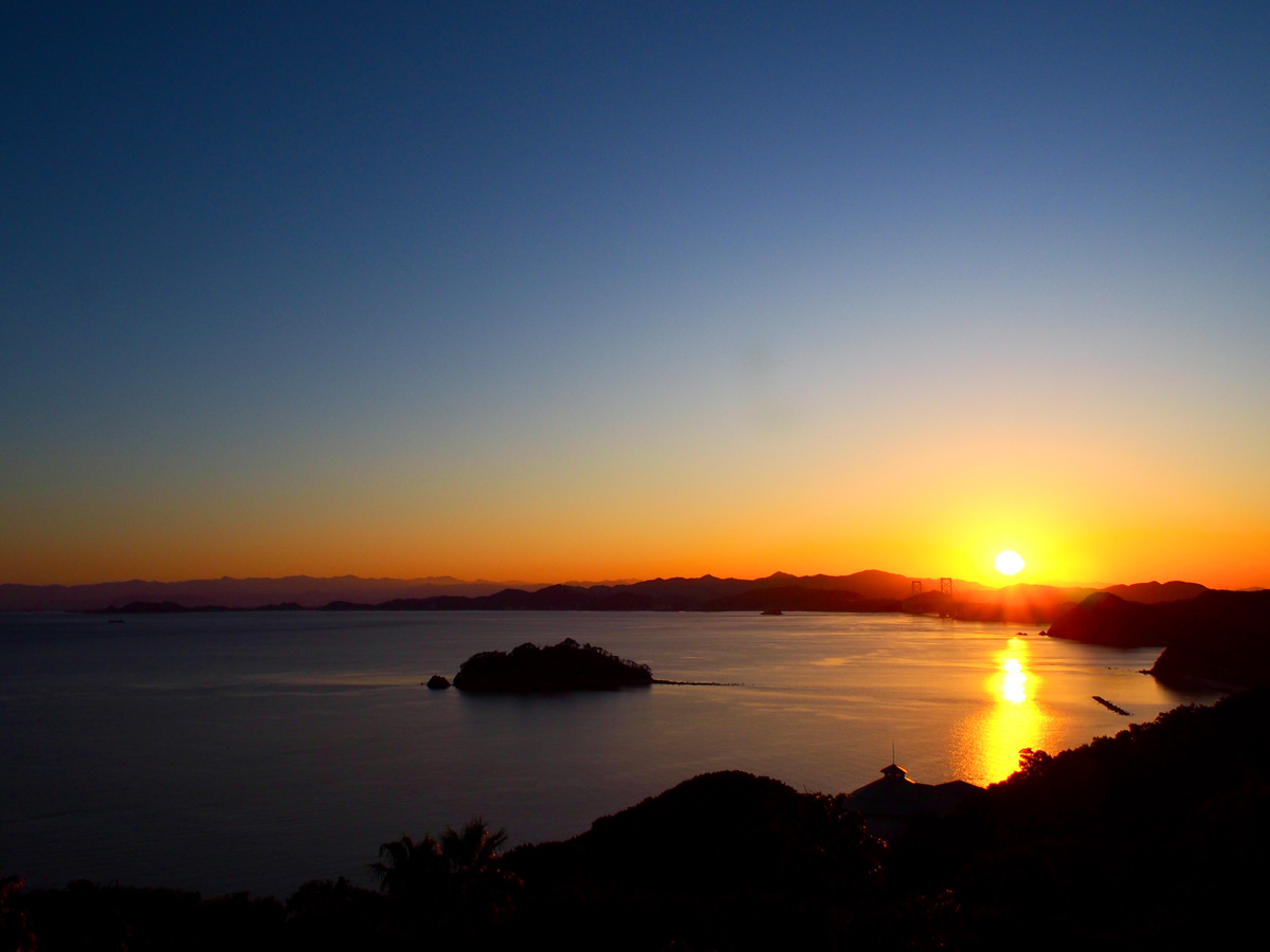 KOHAKUテラス夕日