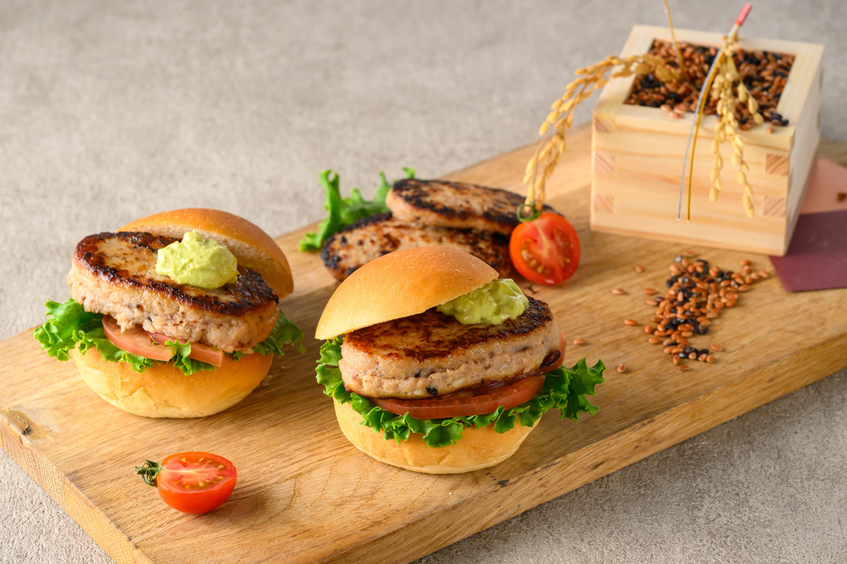 奈良県産古代米入りハンバーガー