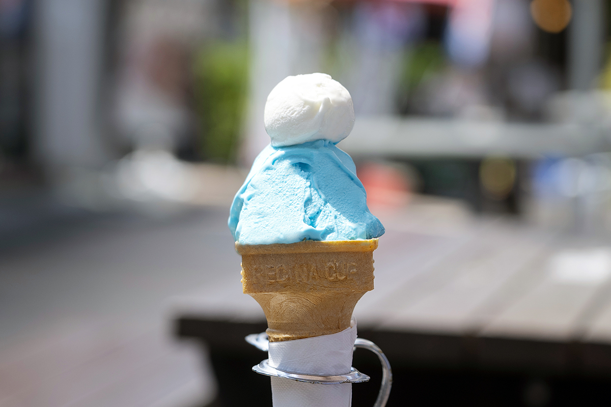 かわいいビジュアルの「富士山ジェラート」500円