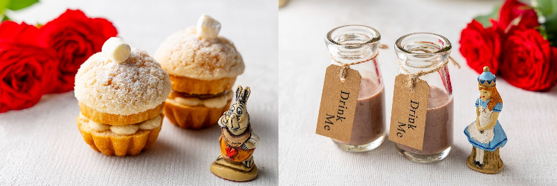 画像左「白うさぎのトロペジェンヌ」、画像右「ドリンクミー」