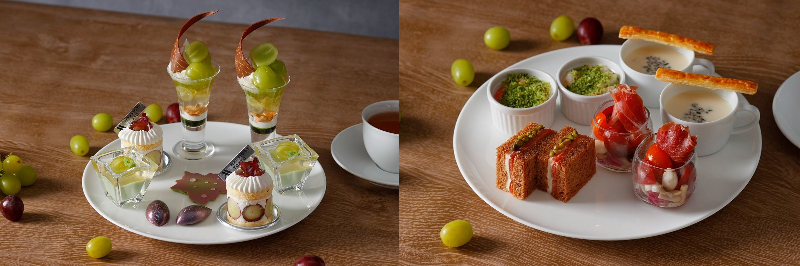 （画像左）スイーツ ※イメージ、（画像右）セイボリー ※イメージ