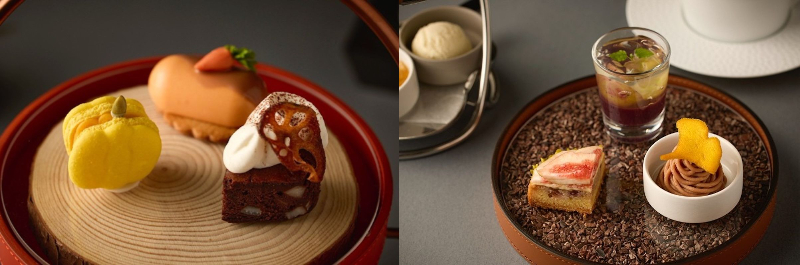 （画像左）「野菜のスイーツ」、（画像右）「果実のスイーツ」