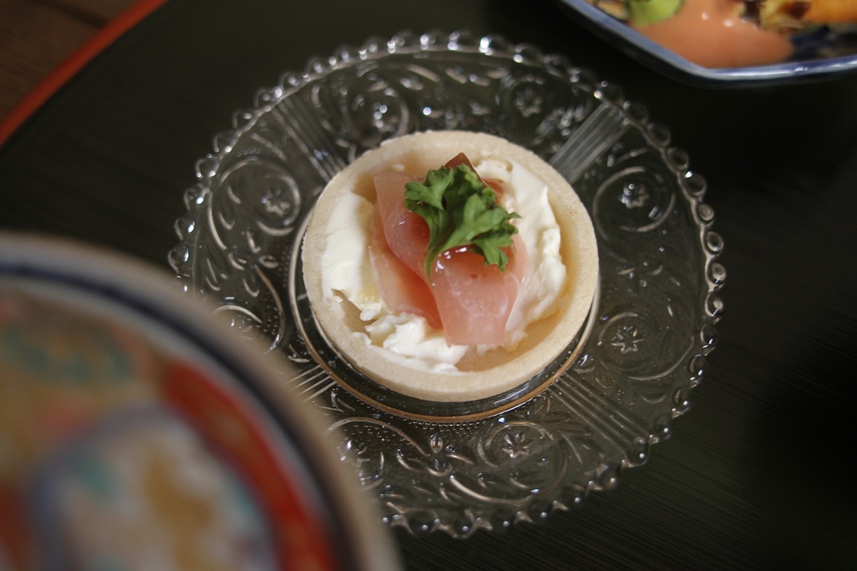 「生ハムチーズ  ～いちじくジャムがけ～」