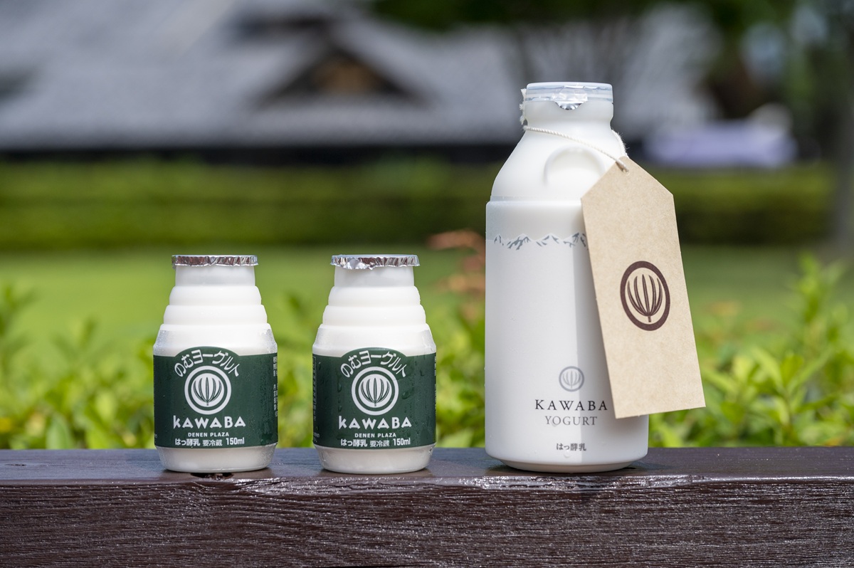 川場のむヨーグルト150ml160円、500ml550円