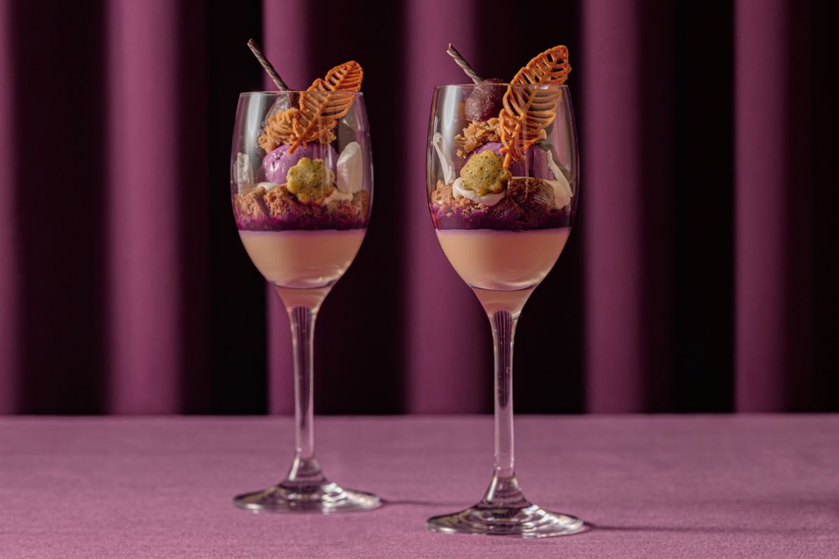 栗とブドウのパフェ