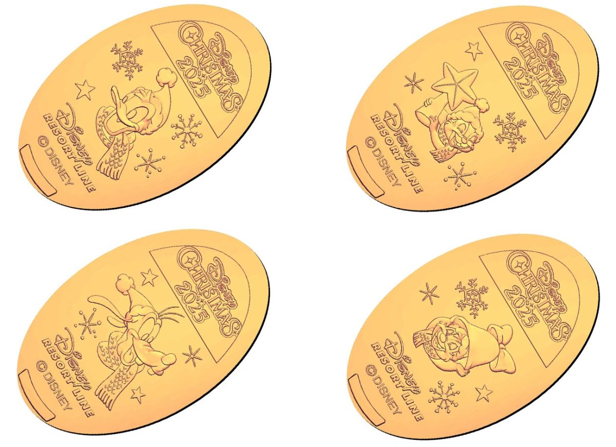 スーベニアメダルのデザインは4種類。各駅でチェック！