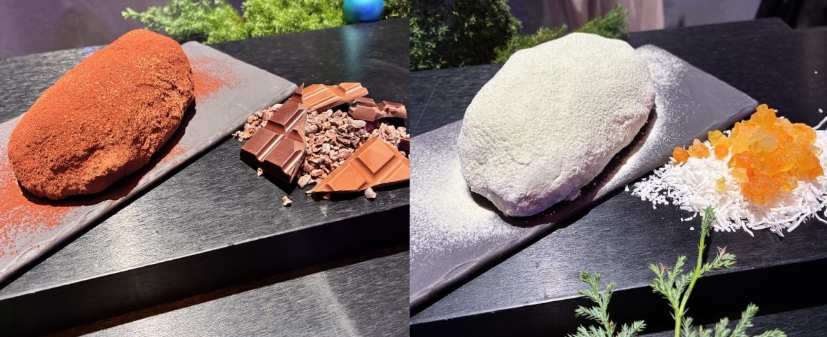 左から「ショコラ シュトーレン」4200円、「メロン シュトーレン」4200円 ※限定各400個