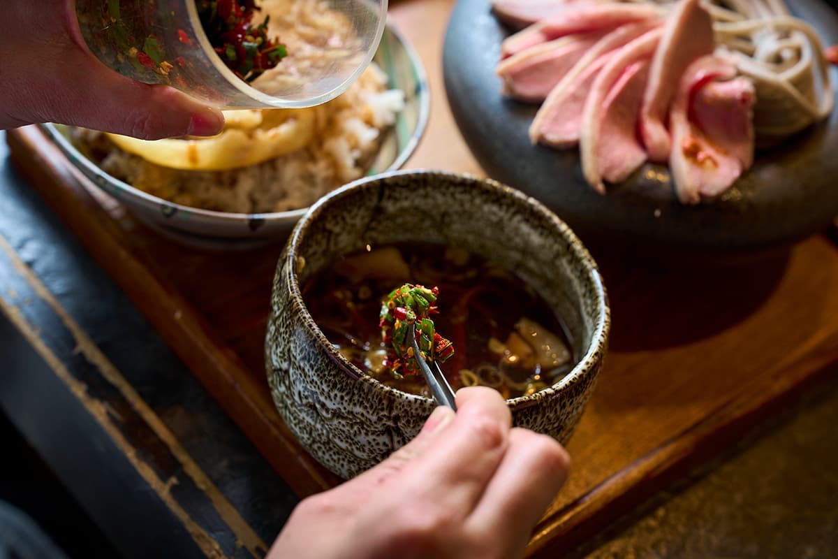 ニラ胡椒を浸して