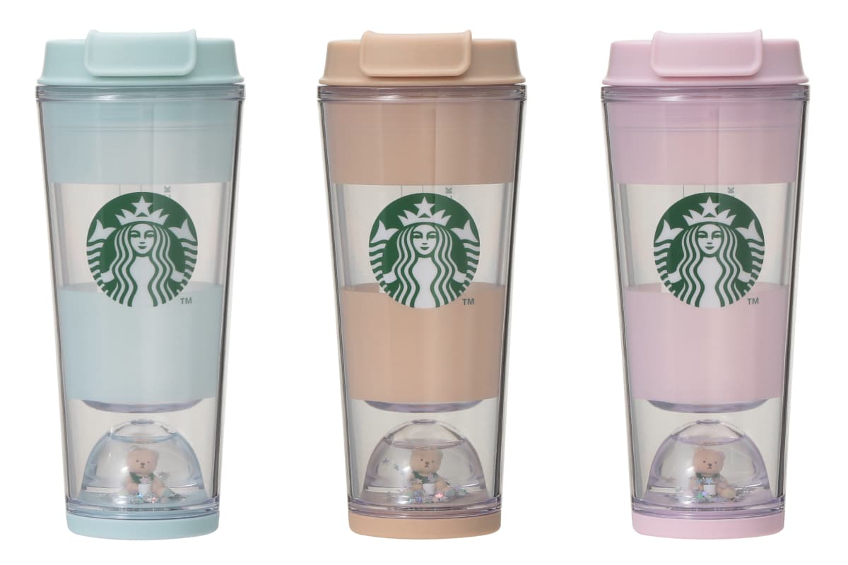 「gelato pique ベアスノードームボーダータンブラー ミントグリーン 355ml」 「gelato pique ベアスノードームボーダータンブラー モカベージュ 355ml」 「gelato pique ベアスノードームボーダータンブラー ソフトピンク 355ml」　 各4000円