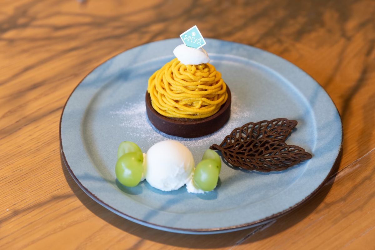  神楽坂 茶寮／14階／「かぼちゃのモンブランタルト」