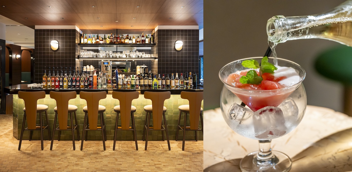 レストラン併設のバーコーナー