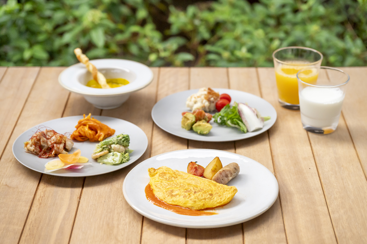 ハーフビュッフェの朝食