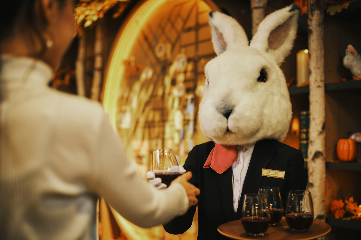 エゾユキウサギのドリンクサービス