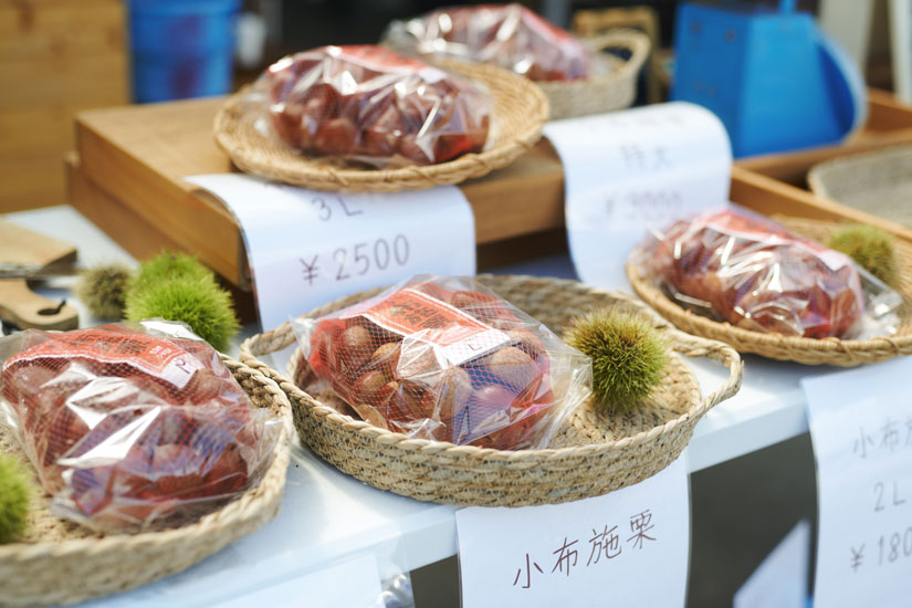 栗のシーズンには店頭で販売も