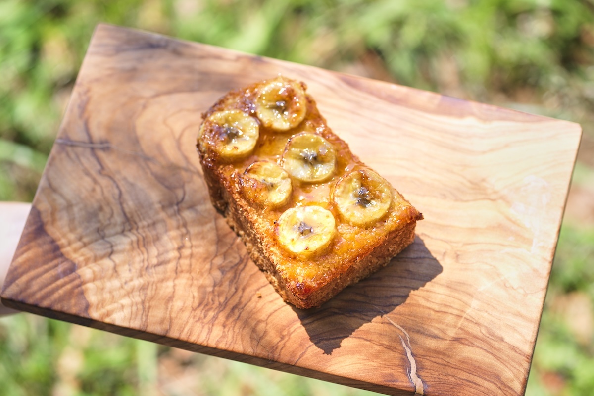 「365日」の「焼きバナナのアーモンドトースト」378円