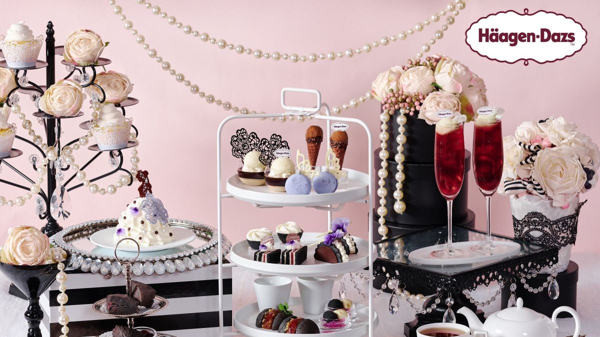 【東京・横浜ほか】秋の旬を「ハーゲンダッツ」と味わう「モノクロ・ゴシックアフタヌーンティーwith ハーゲンダッツ」