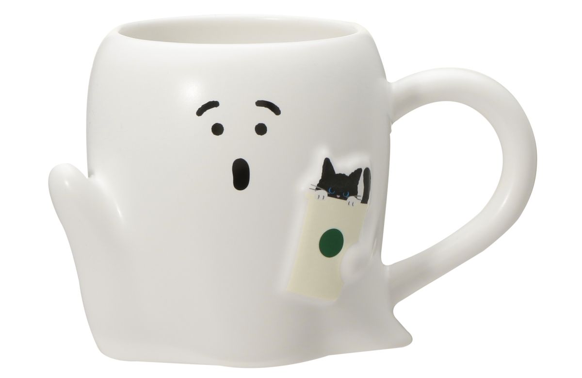 新品、発売日に店頭で購入。スターバックス  ハロウィン　猫型マグカップ 2点➕α スタバ新作・グッズ】黒猫が超キュート！ ハロウィン2024年