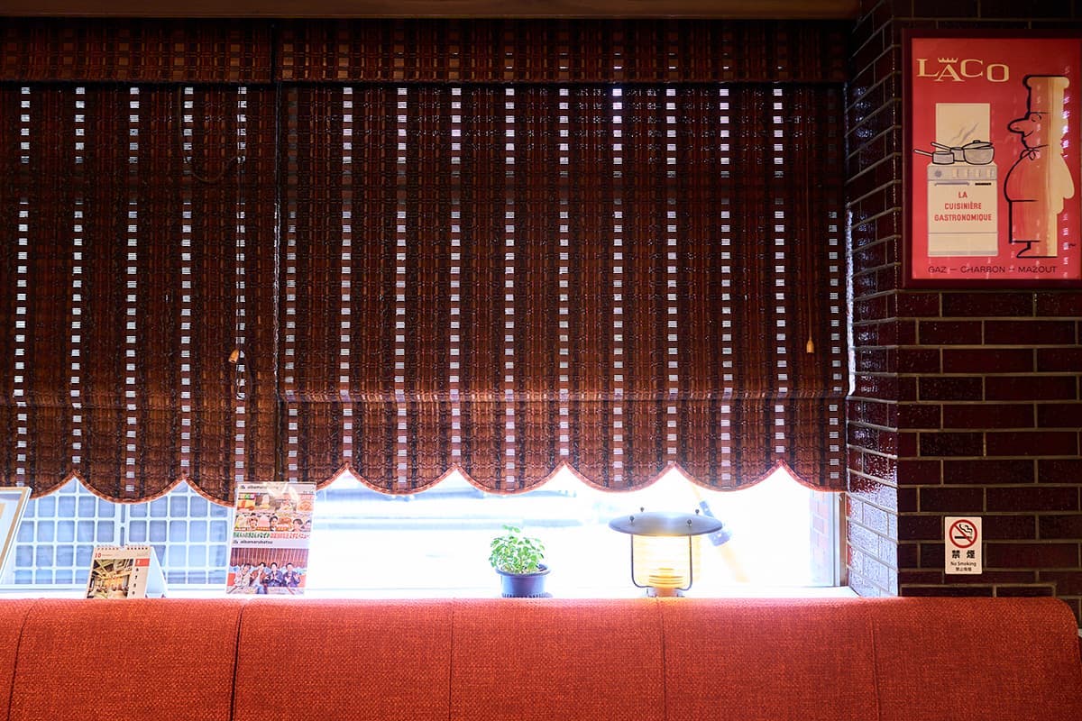 店内のカーテン