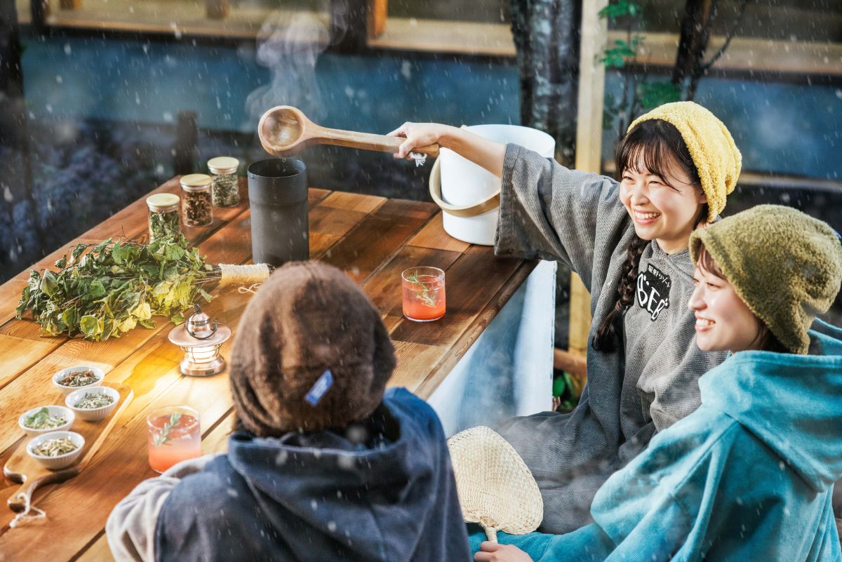 貸切だからセルフロウリュも気兼ねなく楽しめる