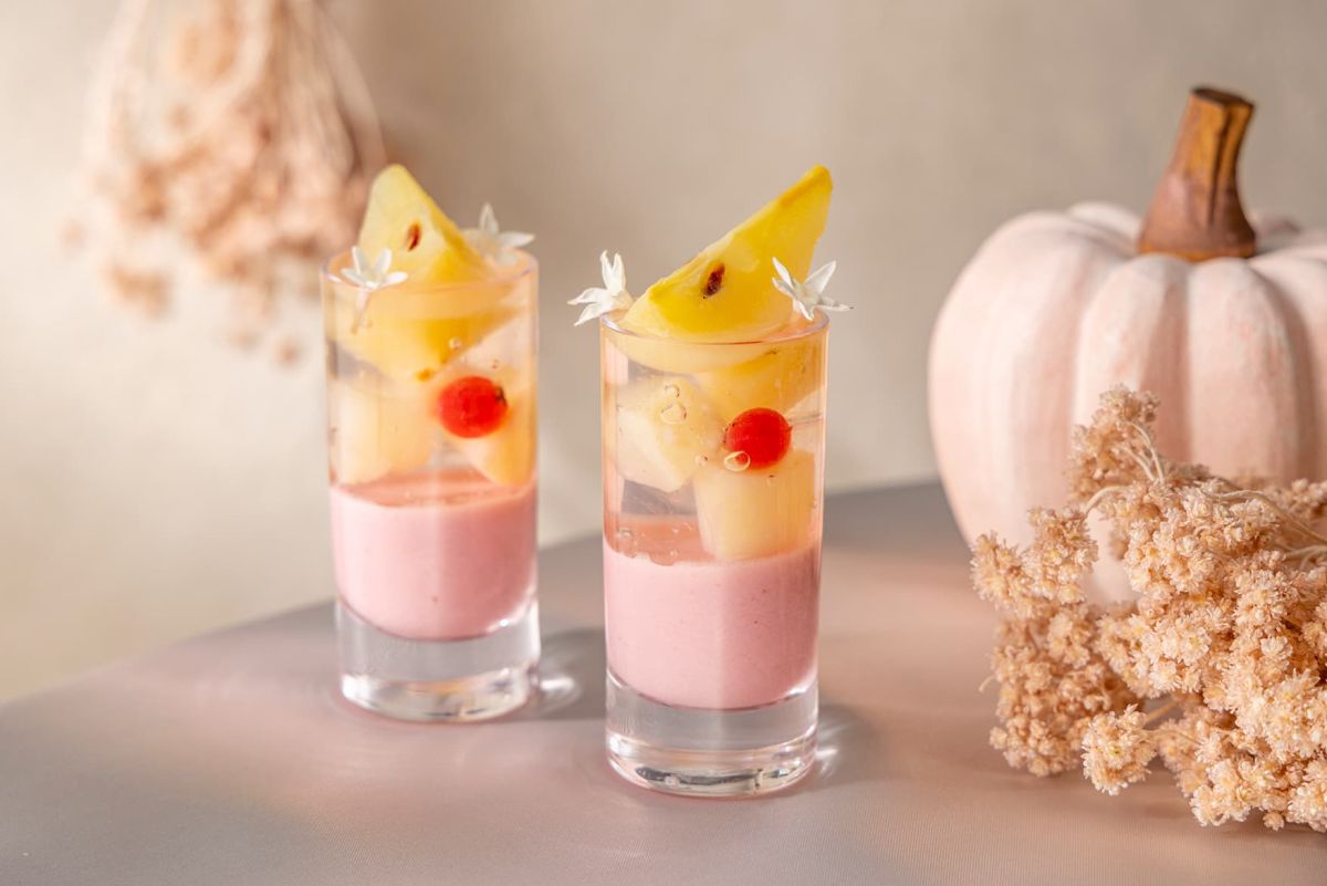 ベリオレットとライムのゼリー